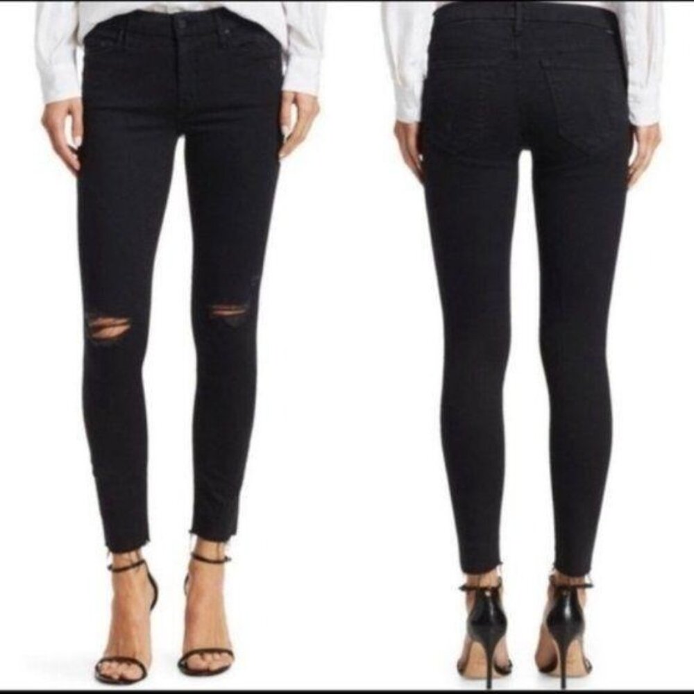 Mother Jeans The Looker Ankle Jean Busted Knees